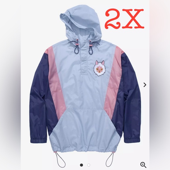 2X Studio Ghibli Princess Mononoke San Color Block Anorak Jacket - Picture 1 of 2